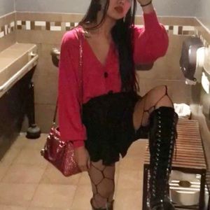 Cozy hot pink cardigan